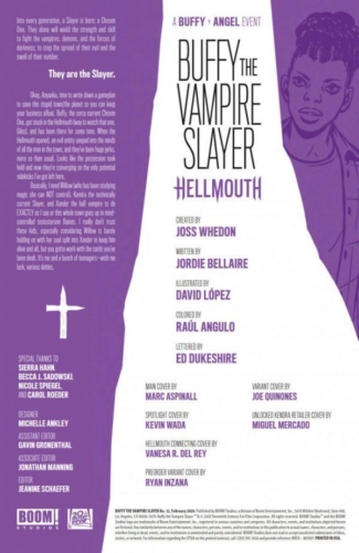 Buffy the Vampire Slayer - Hellmouth #4Credit: BOOM! Studios
